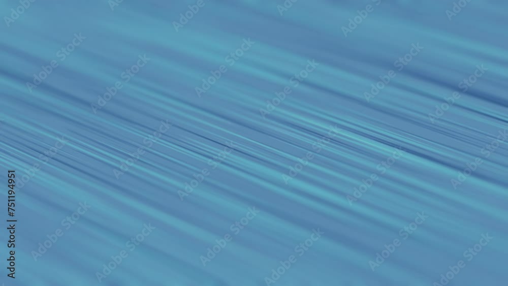 Abstract diagonal stripped blue loop video background with shallow depth of field.