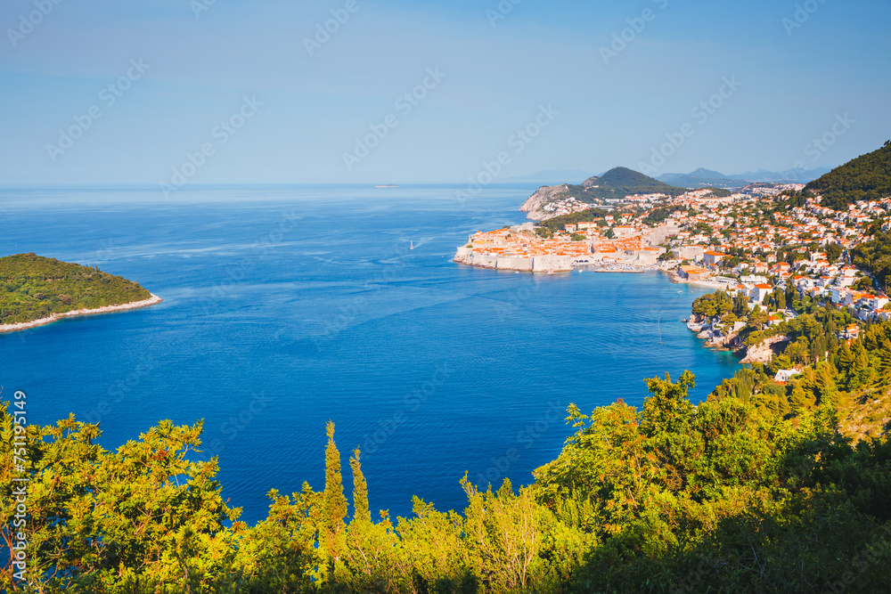 Splendid view of the famous european city of Dubrovnik. Croatia, South Dalmatia, Europe.