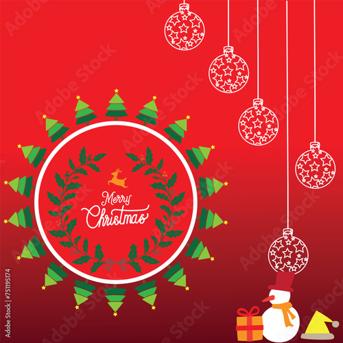 set of christmas elements