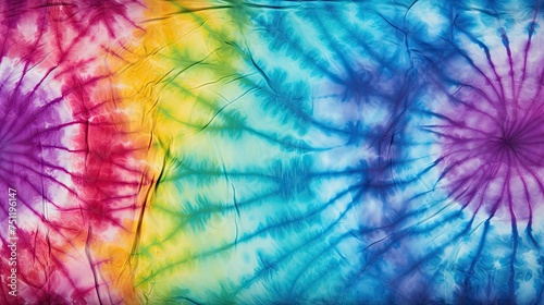 Bright Rainbow Hippie Swirl Tie Dye Background
