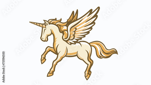Pegasus vector logo template.