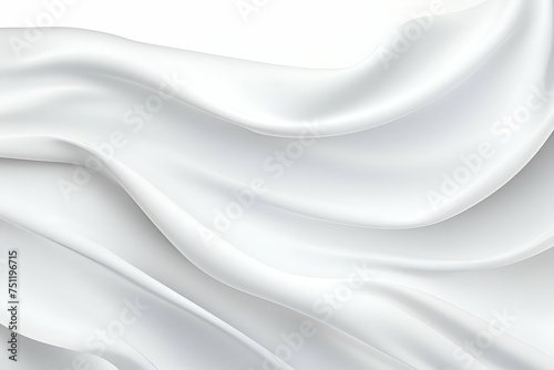 Abstract background of white silk or satin. 3d render illustration