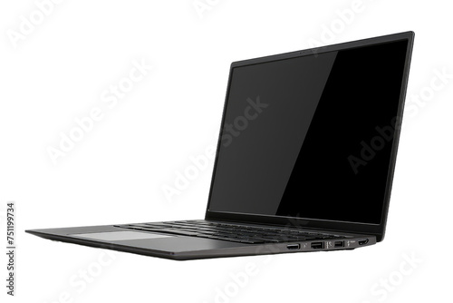 Sleek Laptop Display Isolated On Transparent Background