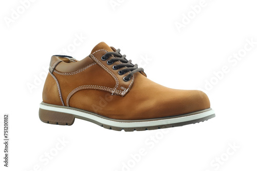Male Shoes on Display Isolated On Transparent Background