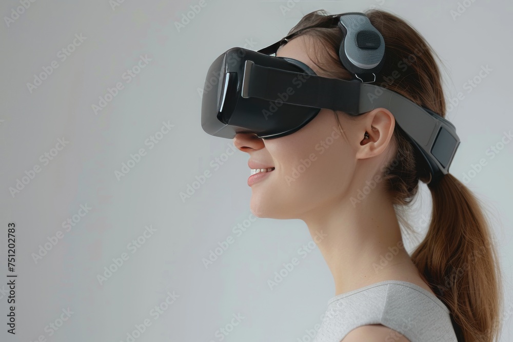VR Attestation Mixed Virtual Reality Goggles for Eyes. Augmented reality Glasses Cybersecurity penetration testing. 3D Future Technology Relevant Headset Gadget and Pioneering Wearable Equipment