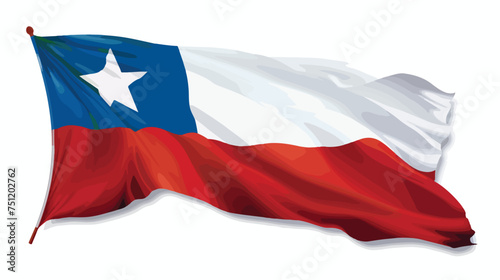 Chile flag vector illustration on a white background.