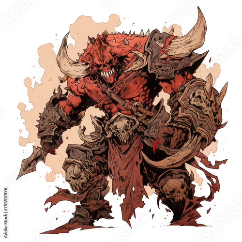 Blazing Fury Warrior artwork for tshirt