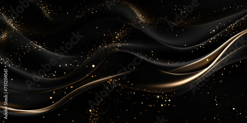 Abstract Colorful Glittering Effect on Dark Background