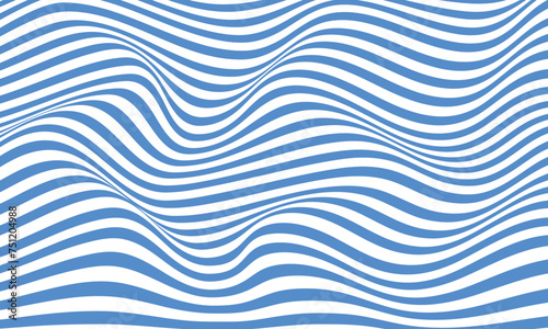 Abstract stripes optical art wave line background. Vector