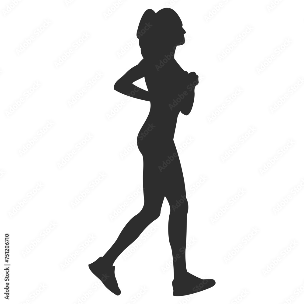 Silhouette Running Silhouette Running