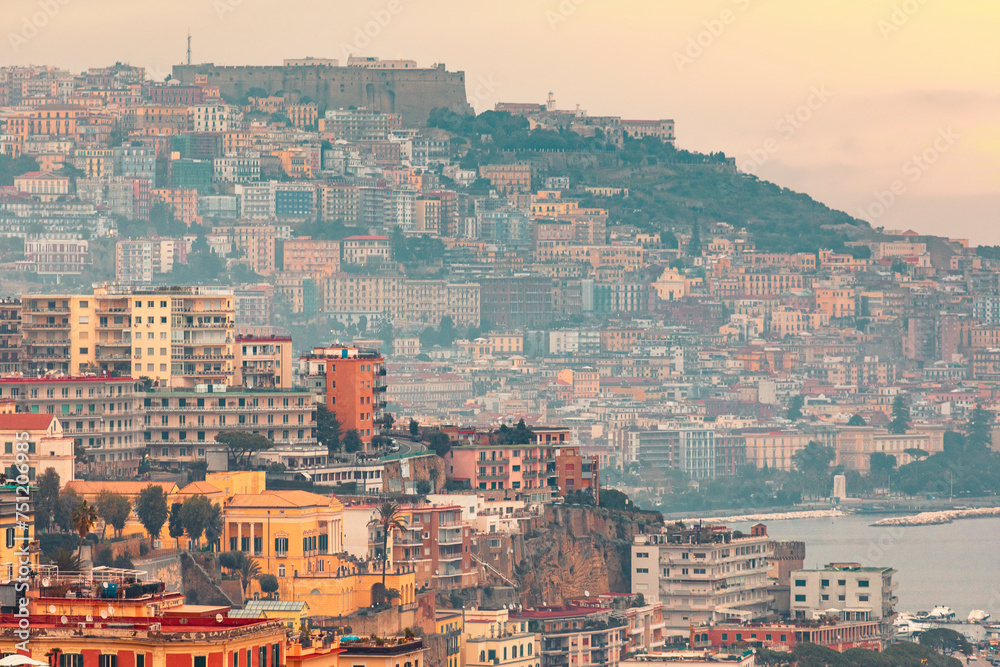 panorama of the town country Naples, italy