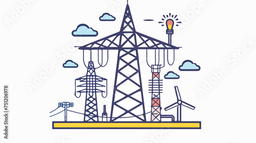 Energy grid icon 