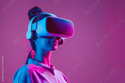 VR technology Mixed Virtual Reality Goggles for Lens. Augmented reality Glasses Astronomy. 3D Future Technology Digital Adoption Strategy Headset Gadget and Remote Work Policies Wearable Equipment