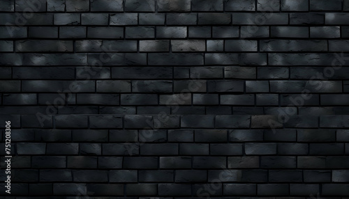 Black brick wall texture background. Black brick wall texture. Black brick wall background.