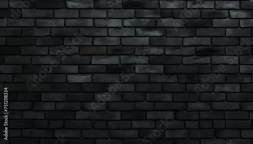 Black brick wall texture background. Dark black brick wall texture background.