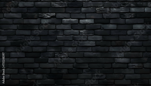 Black brick wall texture background. Black brick wall texture background.