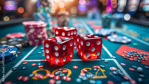 bachelor party at a craps table,generative ai