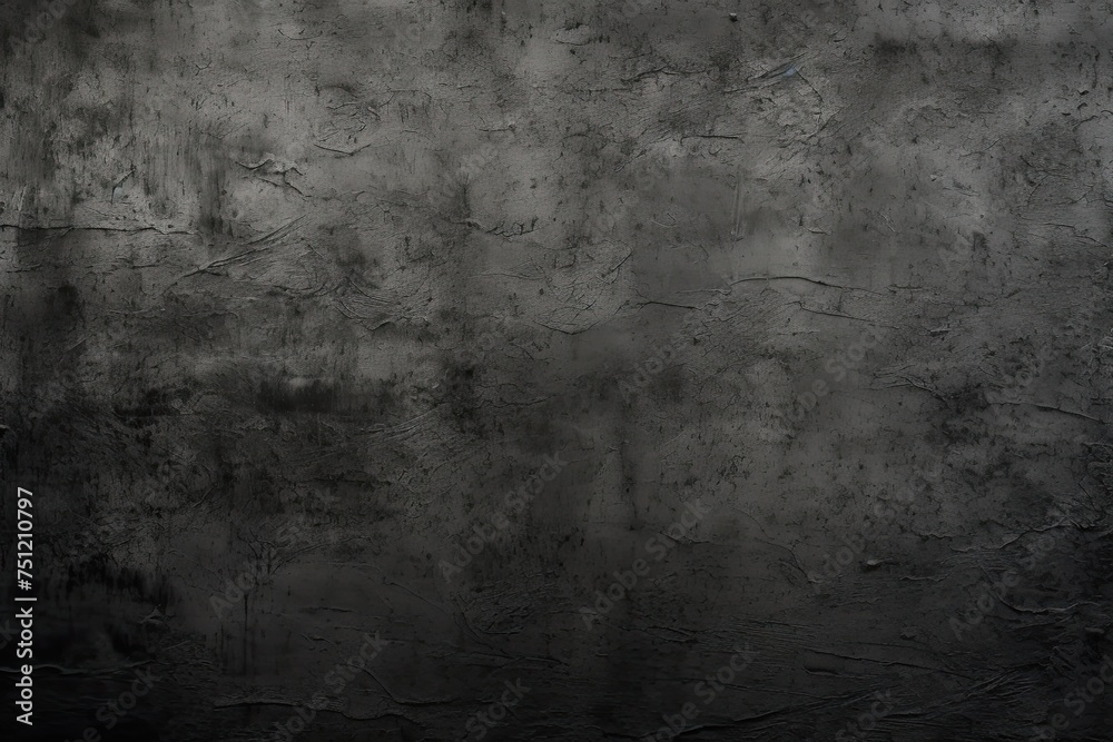 Dark Grunge Textured Background with Aged Effect. Fond Noir Texture with Grey Abstract Wall - obrazy, fototapety, plakaty 