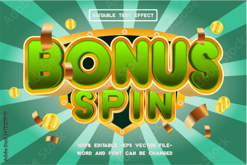 BONUS SPIN EDITABLE TEXT EFECT 