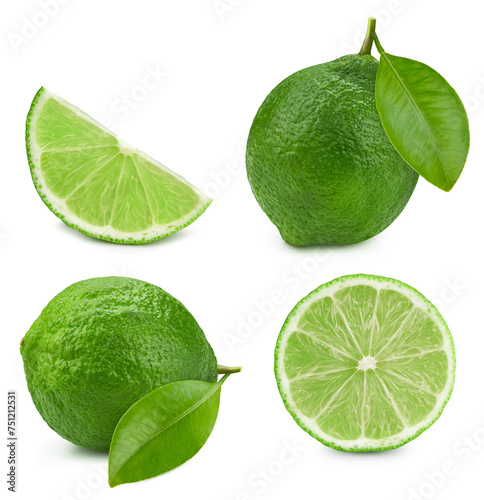 Fresh organic lime isolated
