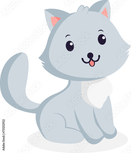 Cute Cat Character Design Illustration