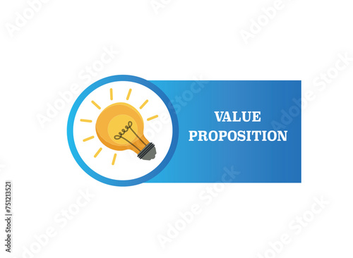 Value Proposition label, icon. Customer concept. Vector stock illustration.