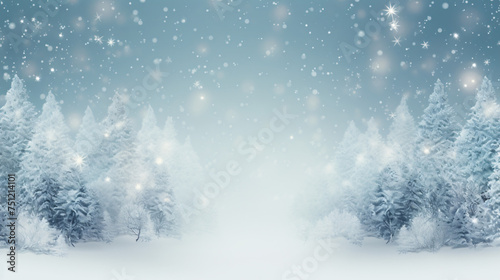 Snowfall winter christmas decoration tree greeting © Anaya