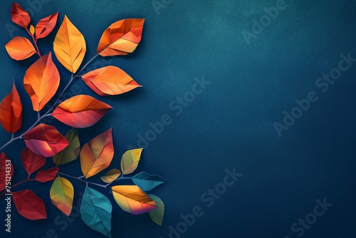 Fall Leaves - A vibrant and colorful display of autumn leaves, perfect for capturing the essence of the season. Generative AI