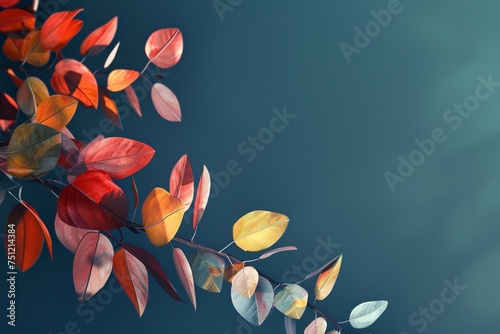 Fall Foliage A Colorful Blend of Leaves Generative AI