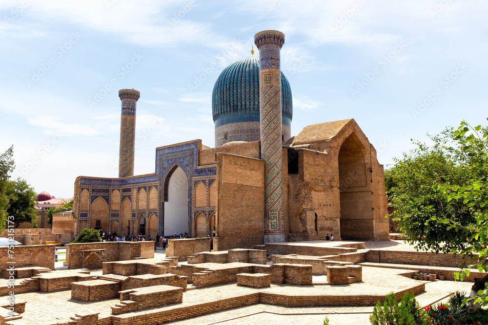Φωτογραφία View of the Timurid Tomb Mausoleum of Amir Temur (Gur-Emir) in Samarkand, Uzbeki