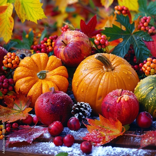 A vibrant and festive image that captures the spirit of a particular season or festival. 