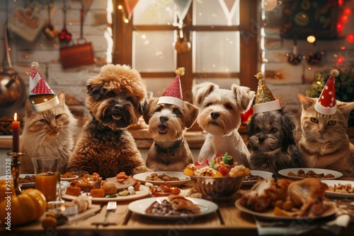 Holiday Hounds A Festive Feast for the Furry Friends Generative AI