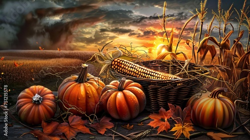 Autumn Harvest Generative AI photo