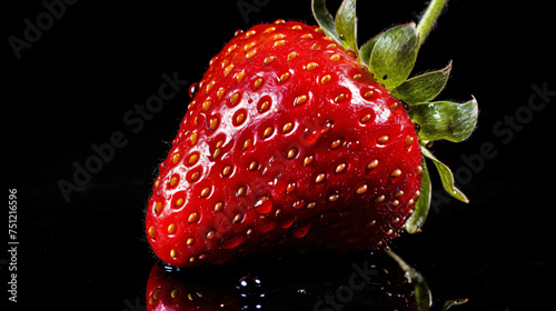 Strawberry on Black background