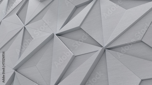 Part of a futuristic metal installation on the wall (3D Illustration)