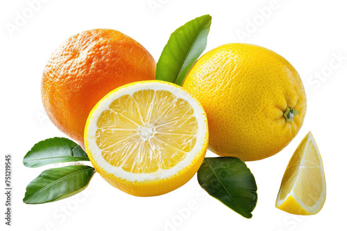 Citrus Fruit Medley Isolated On Transparent Background