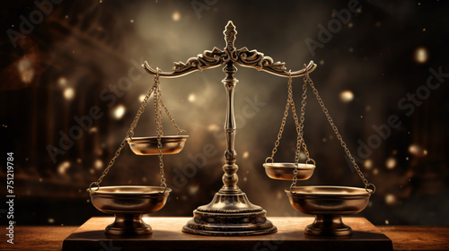 The scales of justice are a symbol of law