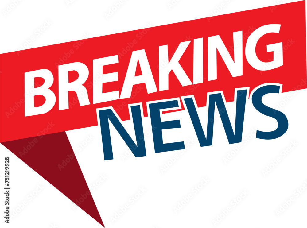 Fototapeta premium Breaking News TV Sign