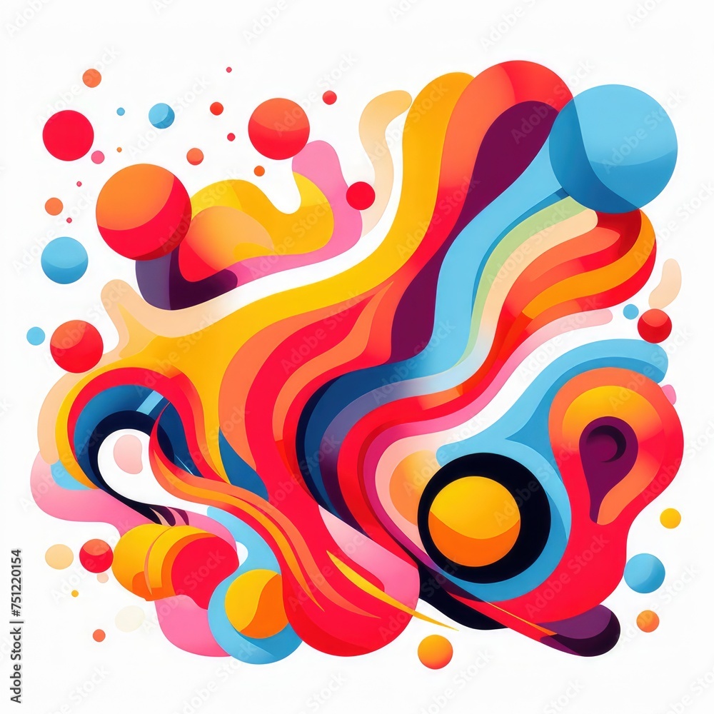 abstract colorful on white background