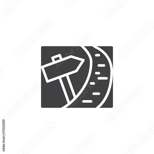 Direction guidance vector icon
