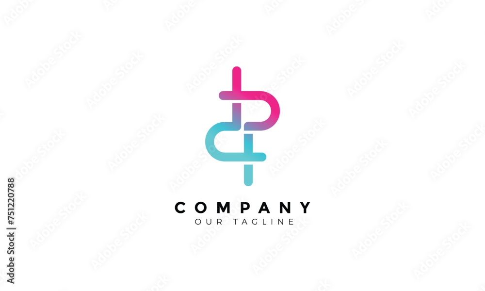 Abstract/elegant/geomatric logo design letter D with letter P for company Abstract/elegant/geomatric logo design letter D with letter P for company