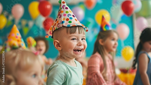 Children party in nursery joy and happines photo shot --ar 16:9 --style raw Job ID: c29bae12-4657-422e-8c5b-42d7c236db11