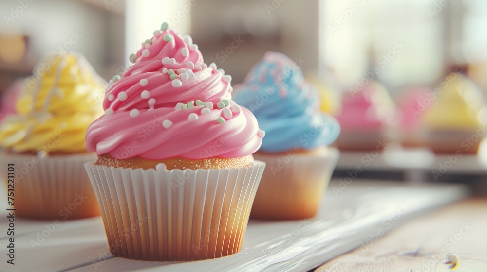 delicious cup cake colorful