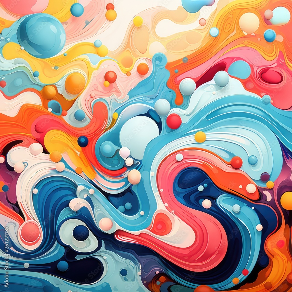 swirling melody of bright colors background