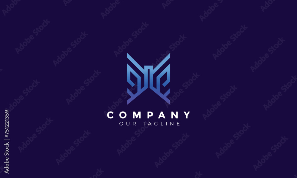 Abstract/elegant/geomatric logo design butterfly with letter X with letter E for company Abstract/elegant/geomatric logo design butterfly with letter X with letter E for company