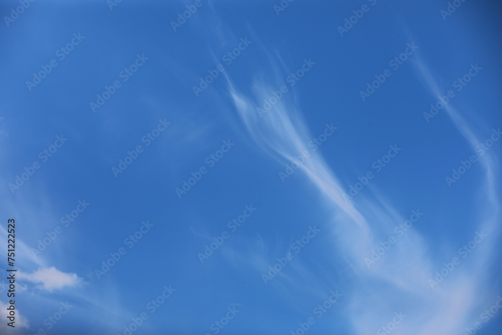 Summer blue sky cloud gradient light white background. Beauty clear cloudy in sunshine calm bright winter air bacground. Gloomy vivid cyan landscape in environment day horizon skyline view spring wind