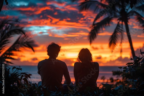Romantic Sunset Moment on the Beach