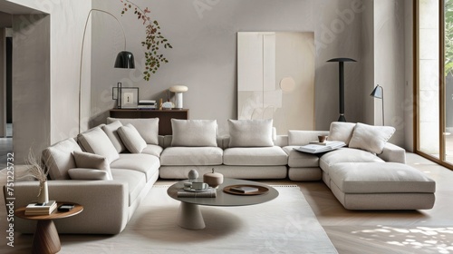 Living room interior design with sofa and furniture © afnanbdr