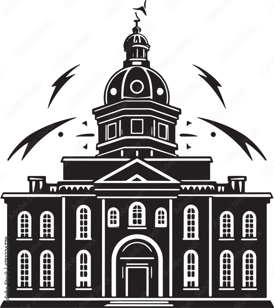 illustration of a building icon vector 