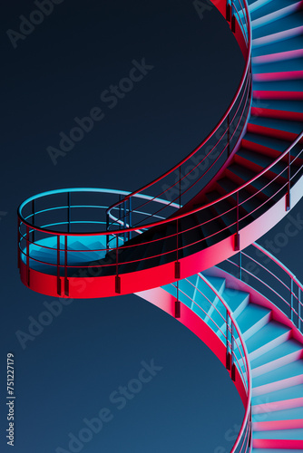 ascending spiral staircase